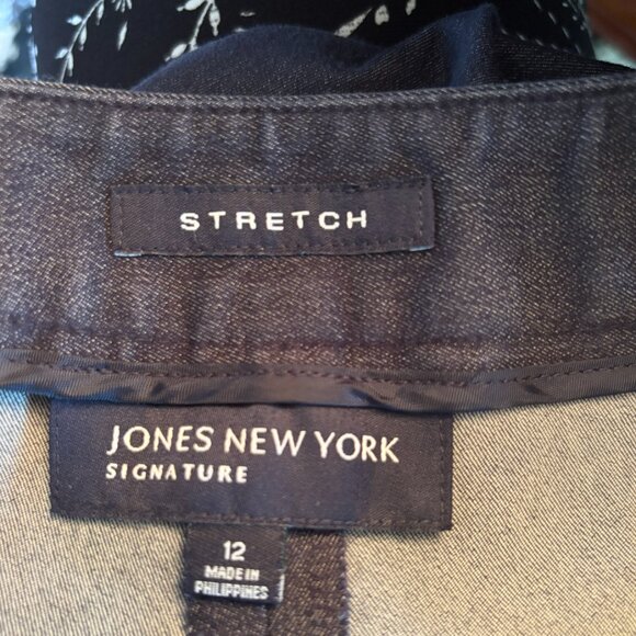 Jones New York - Signature Stretch Pants - Navy (Size: 12) - Picture 3 of 5